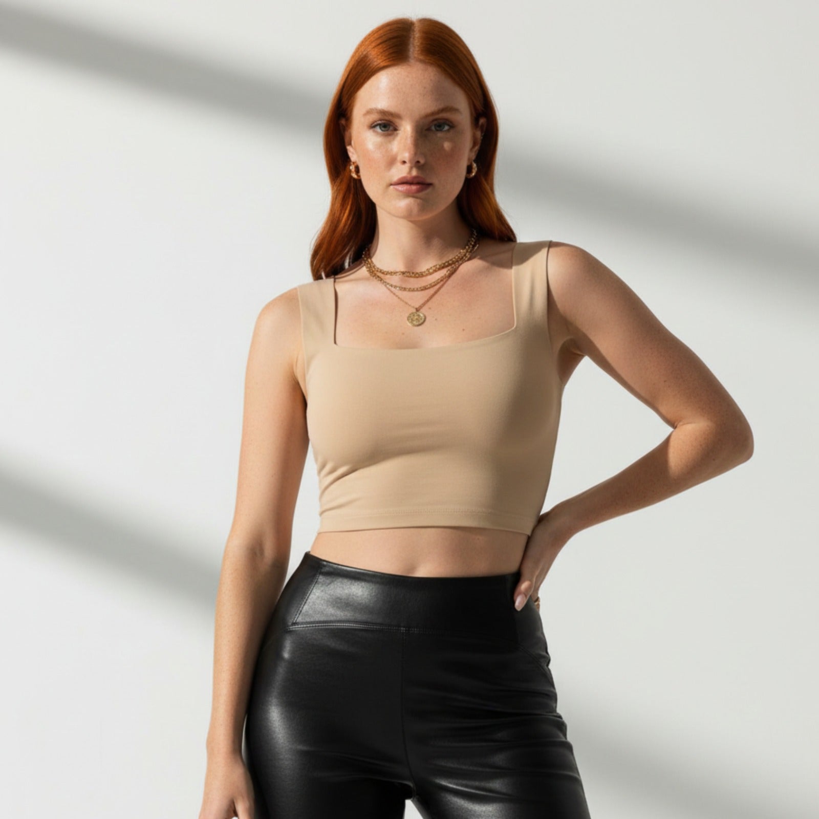 Casual 1PC Women’s Top with Built-In Padded Bra | Comfort Fit Everyday Wear