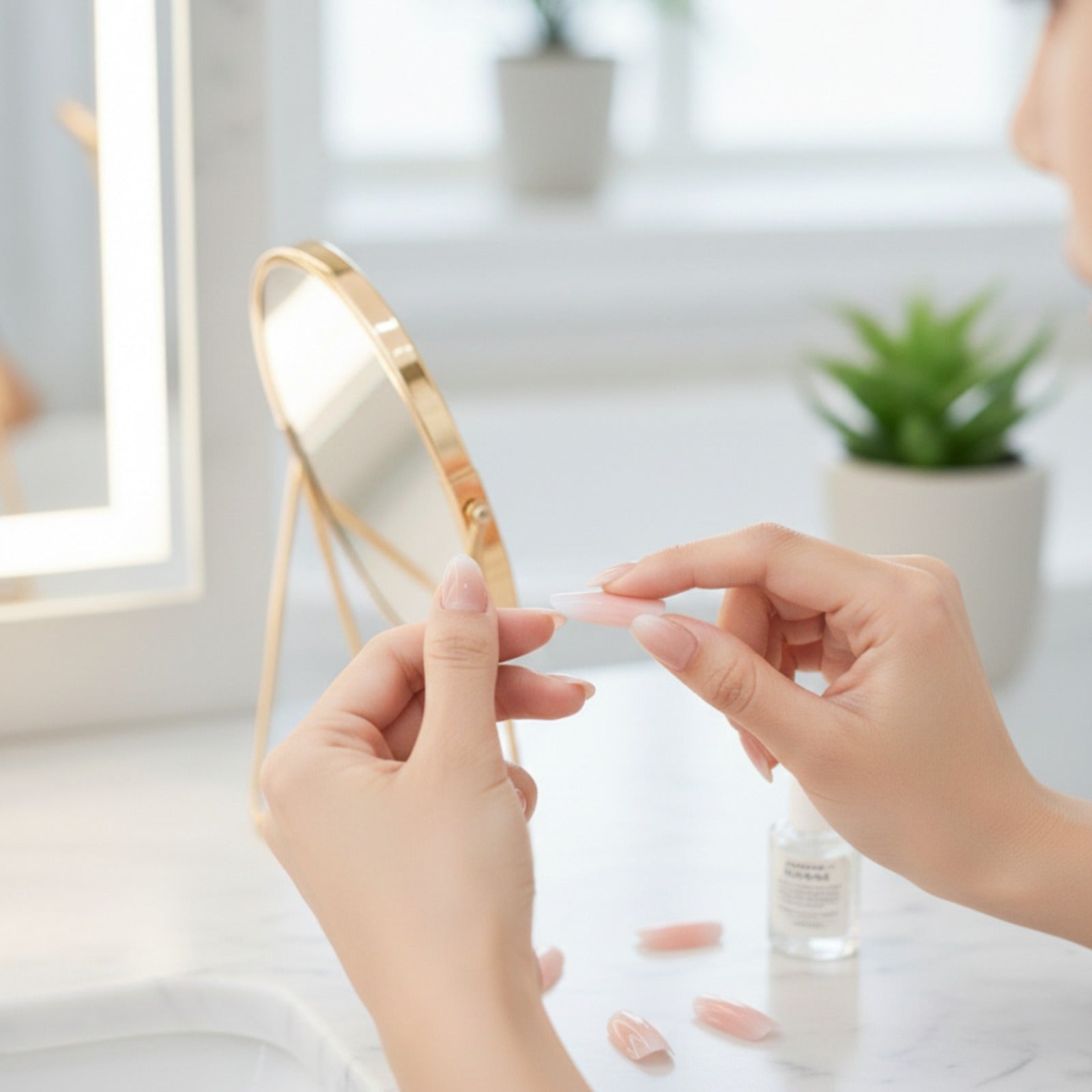 96-Piece Long Almond Press-On Nails Set – Durable, Stylish & Easy Application